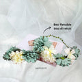 IMPODIO Round Flower Artificial – Rangkaian Bunga Palsu Props Foto - close up