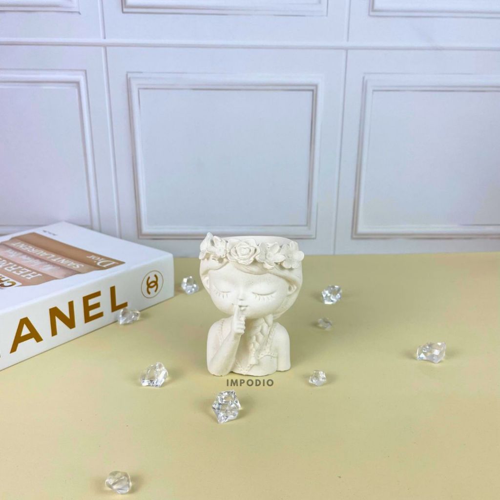 IMPODIO Mini Flower Vase Concrete Mini Nordic  Aesthetic berbagai variant-  Vas Bunga Dekorasi Meja Props Foto Produk