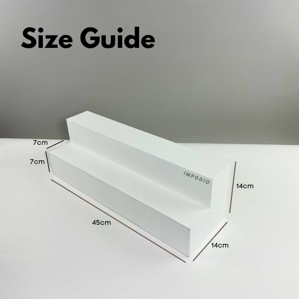 IMPODIO Tangga Podium Kayu Panjang 3 Ukuran - Display Produk Props Foto