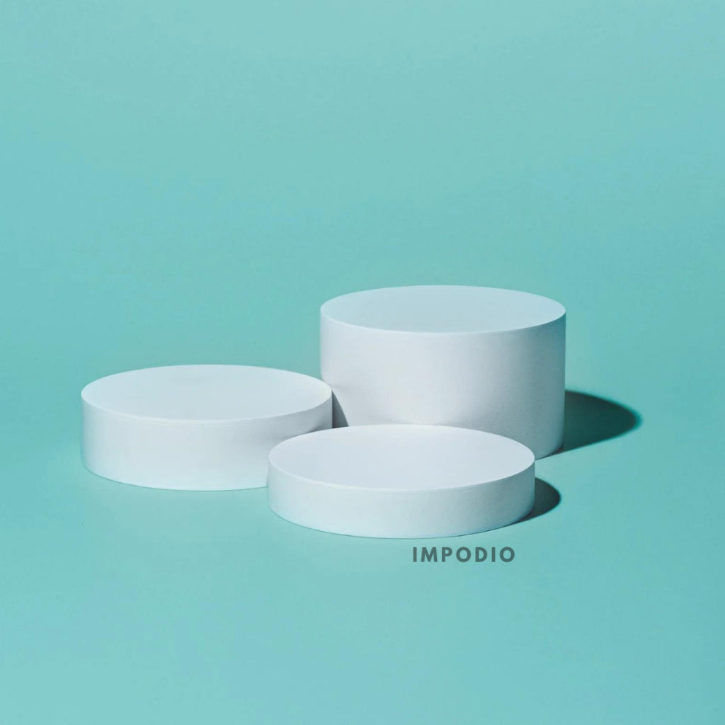 IMPODIO Set 3pcs Lingkaran Geometry Display produk - Props Properti Foto - Podium Leveling bulat round photo