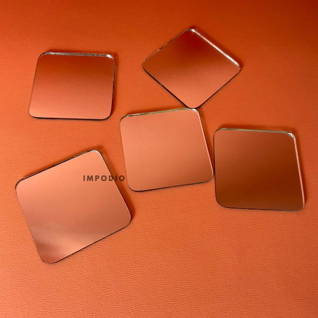 IMPODIO Cermin mini kecil hiasan craft 5 variant bentuk props photo