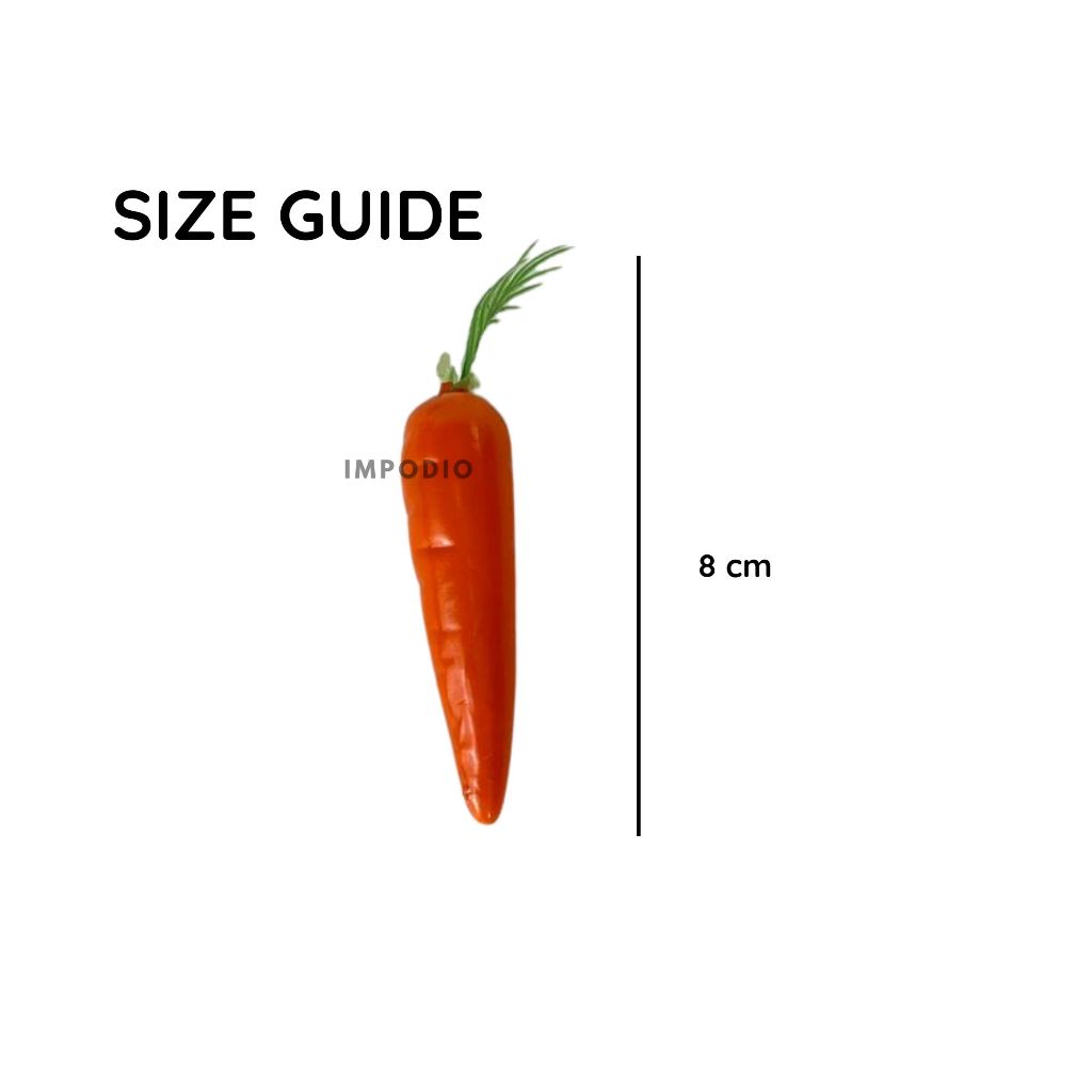 IMPODIO Mini Wortel Imitasi untuk Properti foto produk / wortel palsu