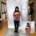 IMPODIO Kain Background Silver Reflektif - Backdrop Foto Produk - tampak samping