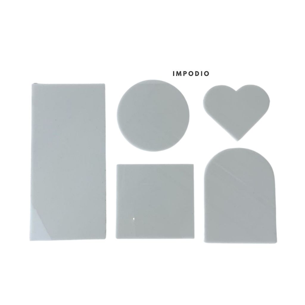 IMPODIO Set Acrylic 5 Shape Warna Warni  - Dekorasi Foto Produk