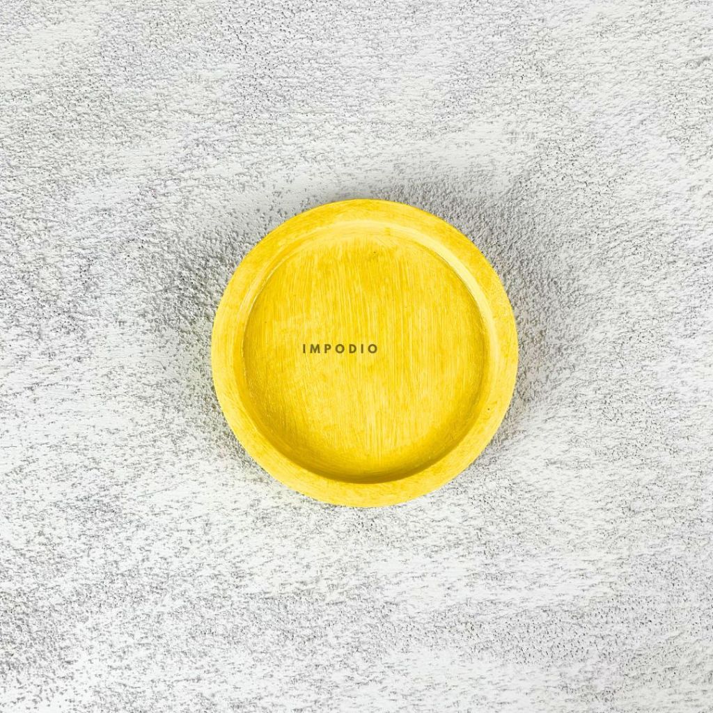 IMPODIO Coaster Tatakan Gelas - tatakan gelas kayu warna warni colorful