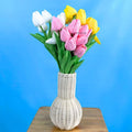IMPODIO Bunga Tulip Artificial Palsu – Fake Bouquet Flower Dekorasi - tampak samping