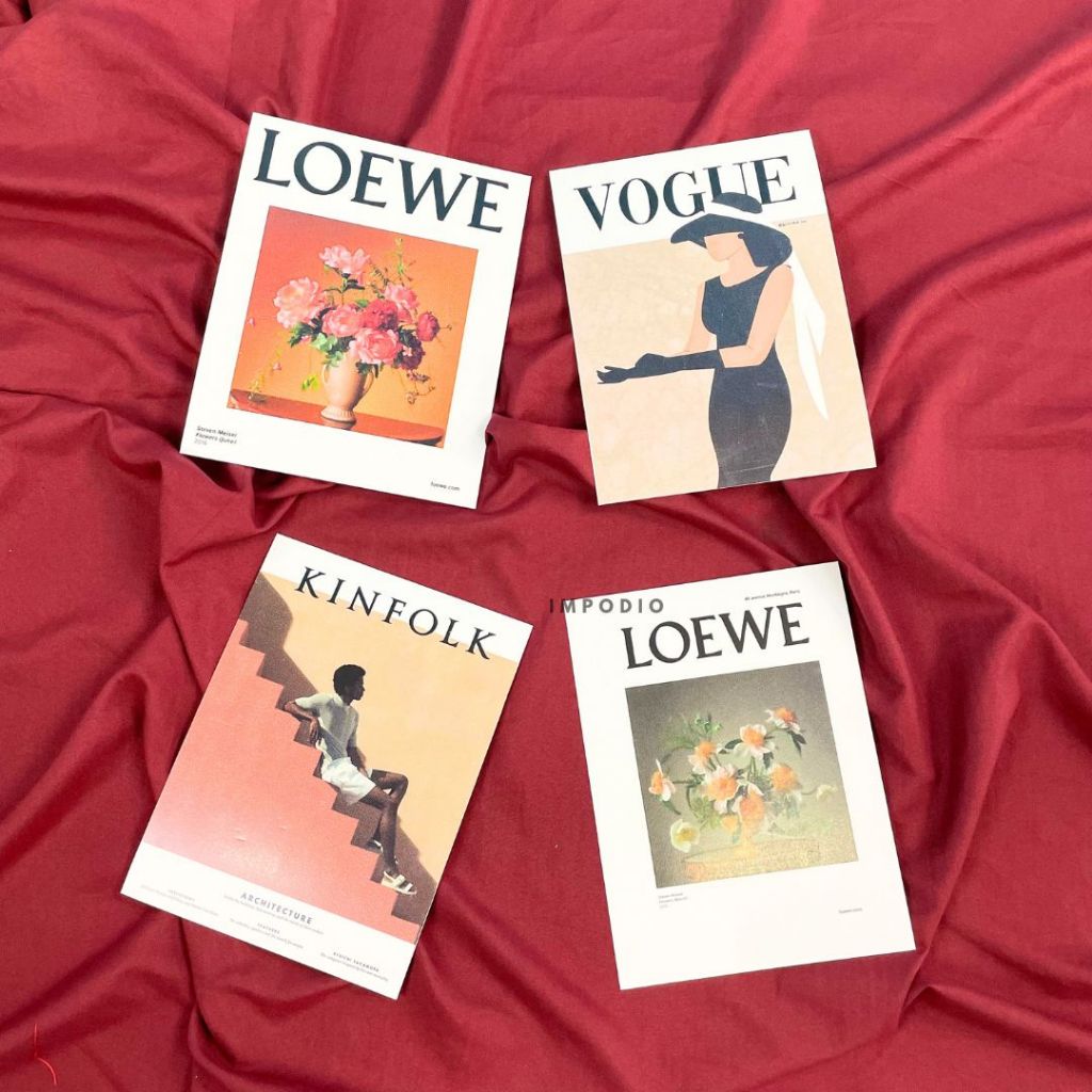 IMPODIO Cover majalah 15x20cm (4pcs) / magazine kinfolk props foto