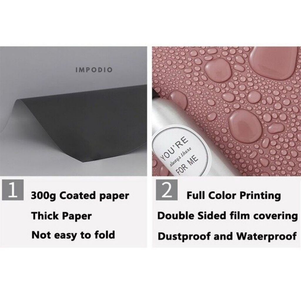 IMPODIO Background Paper Waterproof 2 Sisi Uk 57x87cm - Backdrop Gulung Fotografi