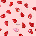 IMPODIO Strawberry Merah Slice Artificial Palsu – Fake Strawberry - close up