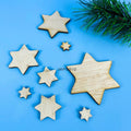 IMPODIO Natural Wood Love and Star 1pack – Hiasan Kayu Properti Foto - packaging