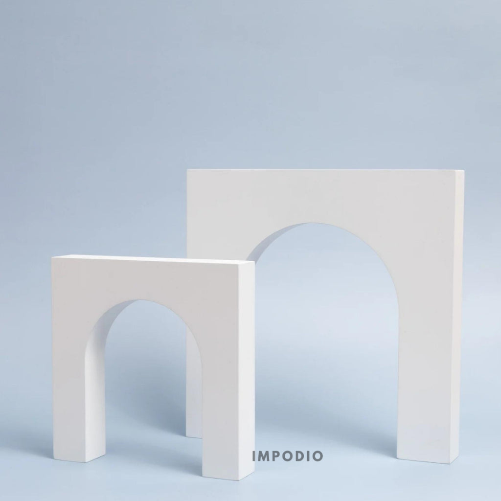 IMPODIO Window Geometry Kayu - Props Foto Produk Aesthetic - display photo