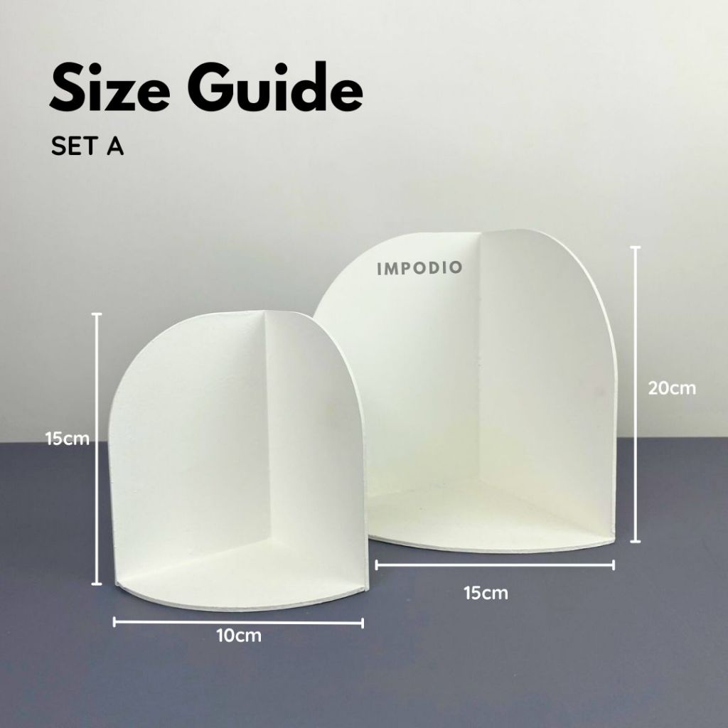 IMPODIO Display Kayu Tatakan 3 Sisi Triangle Podium 3D - Props Foto Produk