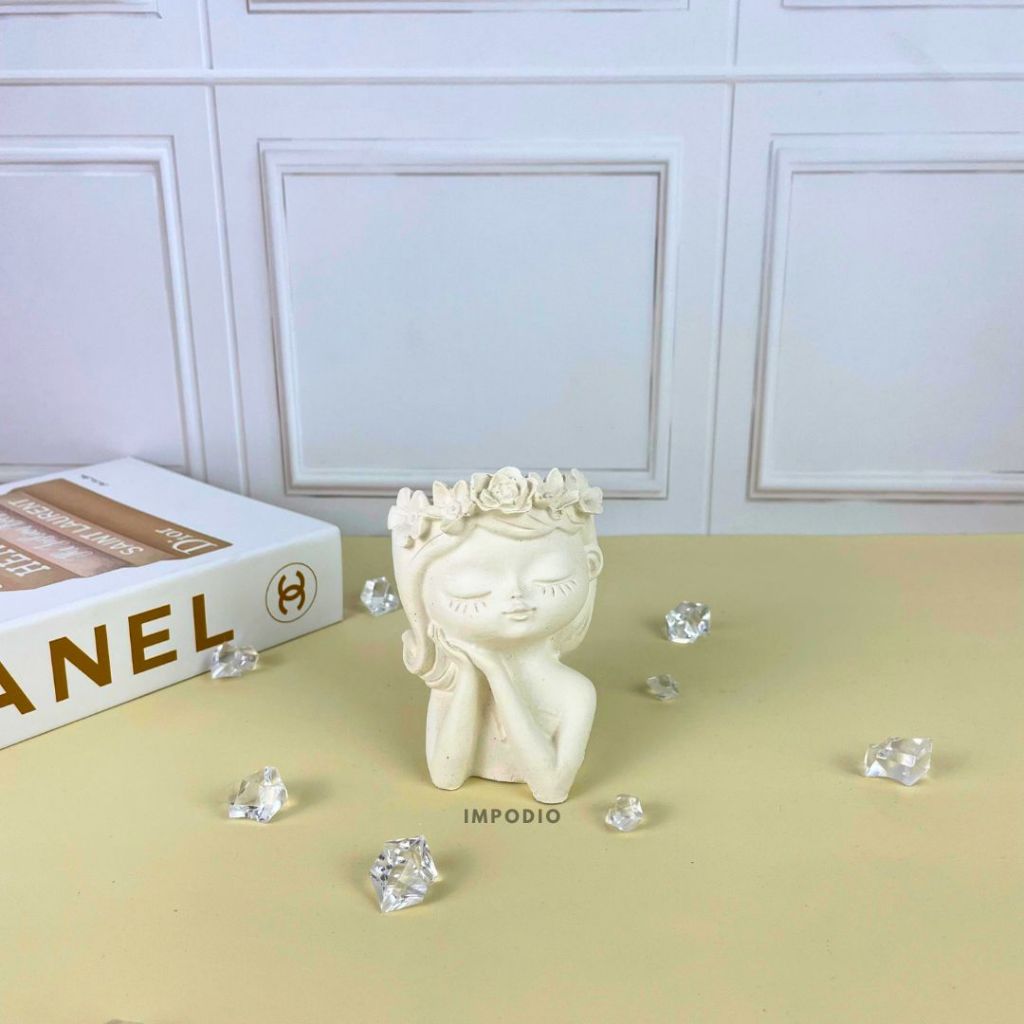 IMPODIO Mini Flower Vase Concrete Mini Nordic  Aesthetic berbagai variant-  Vas Bunga Dekorasi Meja Props Foto Produk