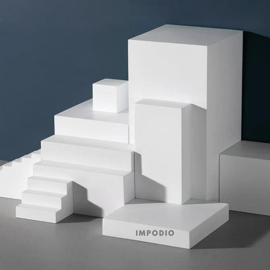 IMPODIO Creator Pro Set 10pcs - square Geometry Photo Props - podium leveling balok tangga display -  Product Shooting Decoration Stand Backdrop Cosmetics Photography paket