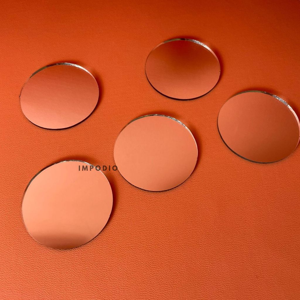 IMPODIO Cermin mini kecil hiasan craft 5 variant bentuk props photo