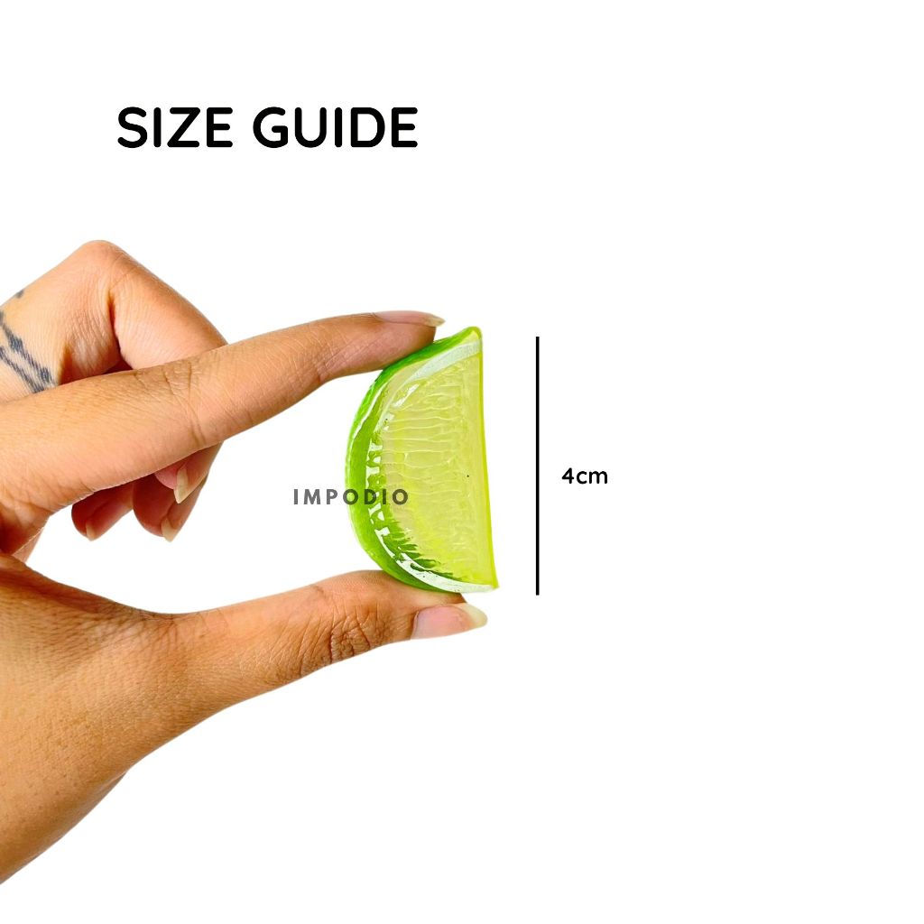 IMPODIO Lemon artficial slice / potongan buah lemon palsu Props foto produk