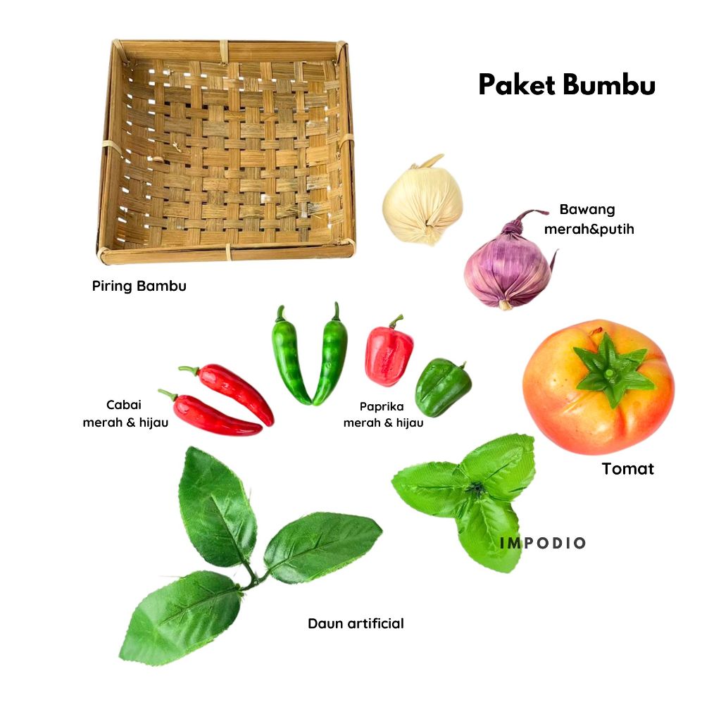 IMPODIO Paket Kitchen Bumbu dan Buah - Properti Foto Produk