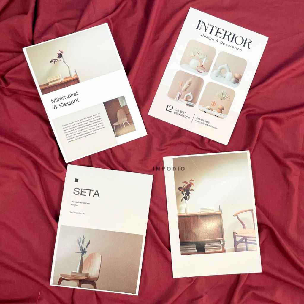 IMPODIO Cover majalah 15x20cm (4pcs) / magazine kinfolk props foto