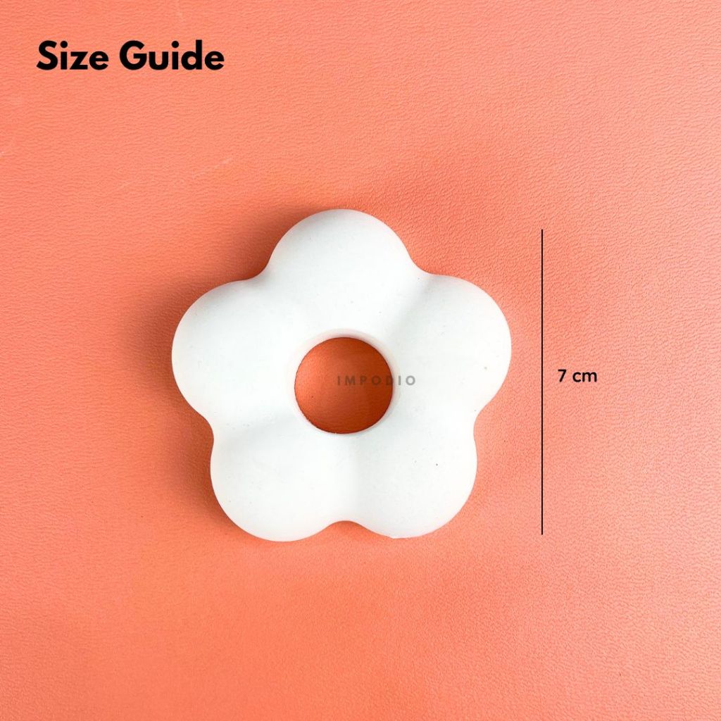 IMPODIO Set Mini Round and Flower concrete 3pcs - props photo concrete series/properti foto produk