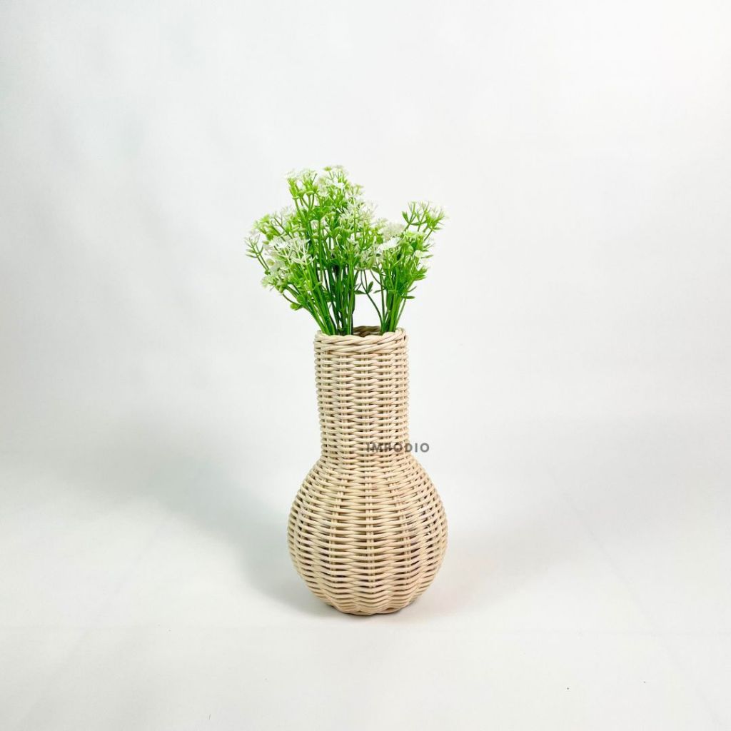 IMPODIO Vas bunga rotan - Dekorasi meja bunga artificial
