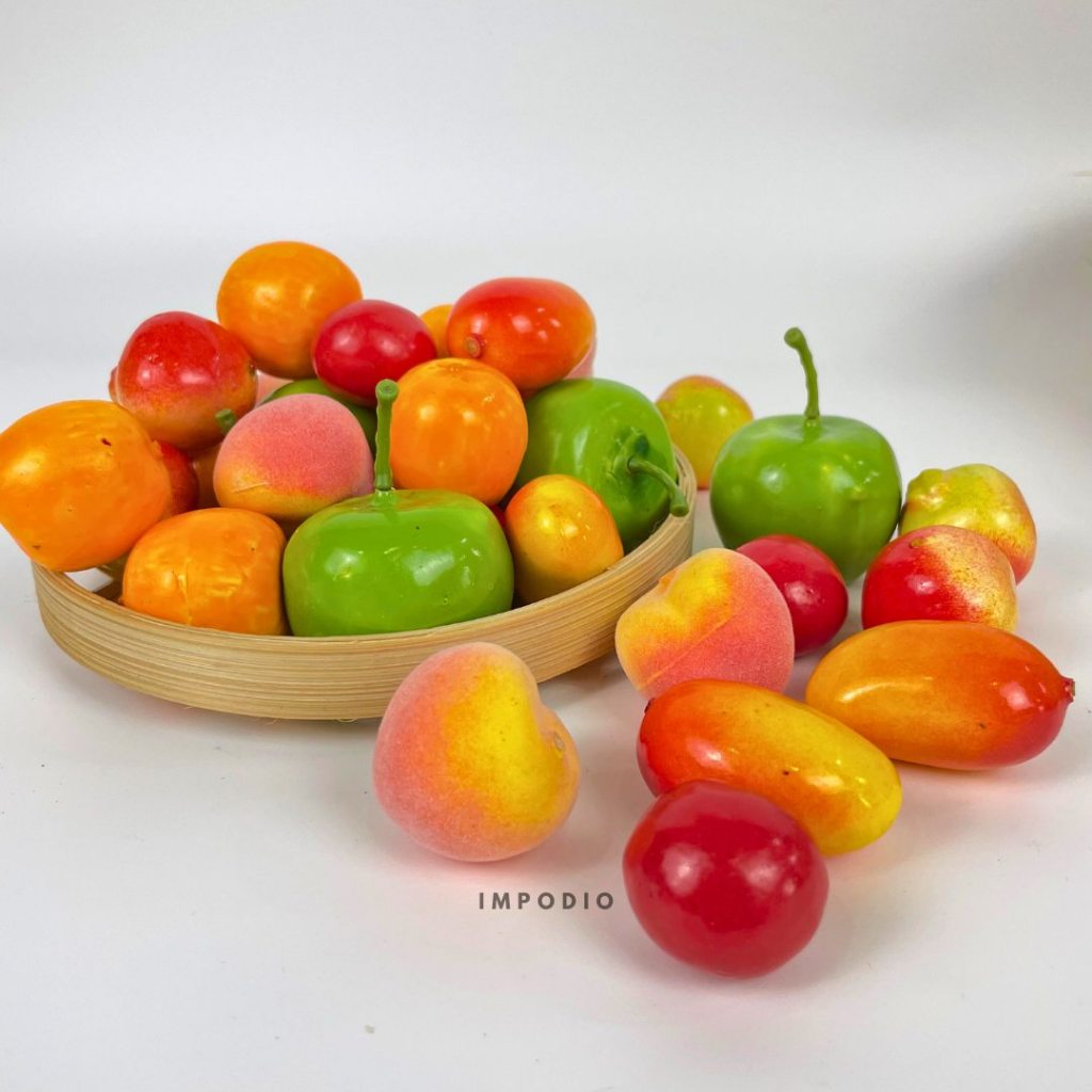 IMPODIO Buah Buahan Mini Palsu Satuan / Fake Artificial Fruits - Dekorasi Props Foto