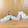 IMPODIO IMPOPDIO Tangga Podium Kayu Natural Wood - tampak samping