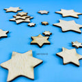 IMPODIO Natural Wood Love and Star 1pack – Hiasan Kayu Properti Foto - close up