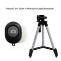 IMPODIO Paket Tripod 3 in 1 + Remote Shutter Bluetooth
