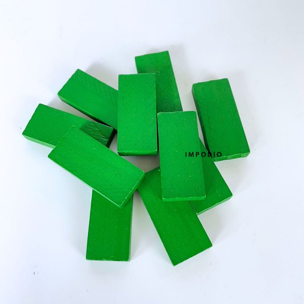 Balok kayu mini warna warni ukuran 44mm x 19mm - props decoration