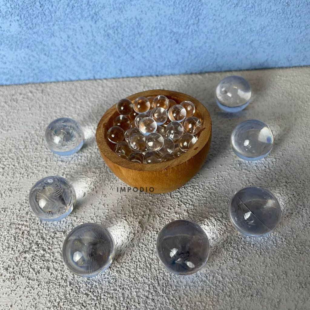 IMPODIO Es Batu Bulat Bola - Ice Ball Four Ball Artificial Props foto - tampak samping