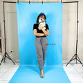 IMPODIO Background Warna Polos Bahan Sintetis Ukuran 400 x 140 cm - tampak samping