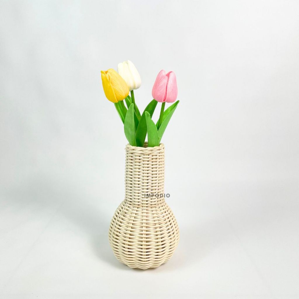 IMPODIO Vas bunga rotan - Dekorasi meja bunga artificial