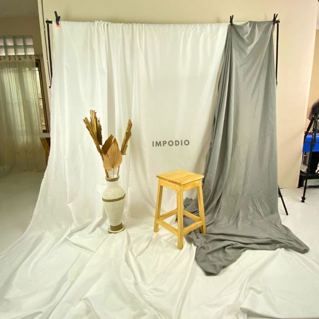 IMPODIO Kain Background polos foto studio Ukuran 2.4 x 2 meter - Backdrop Foto Studio