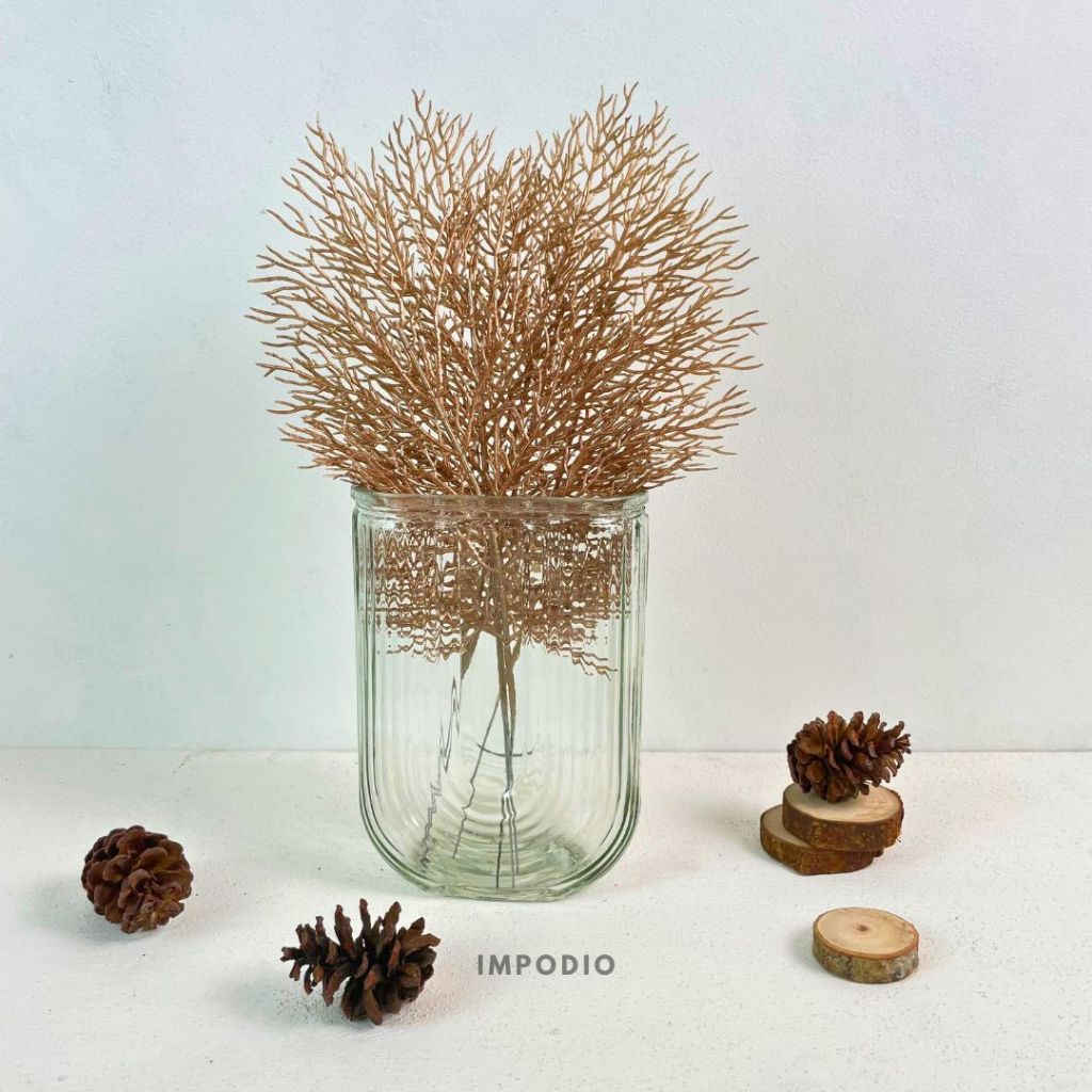 IMPODIO artificial gold tree / daun ranting plastik untuk props foto
