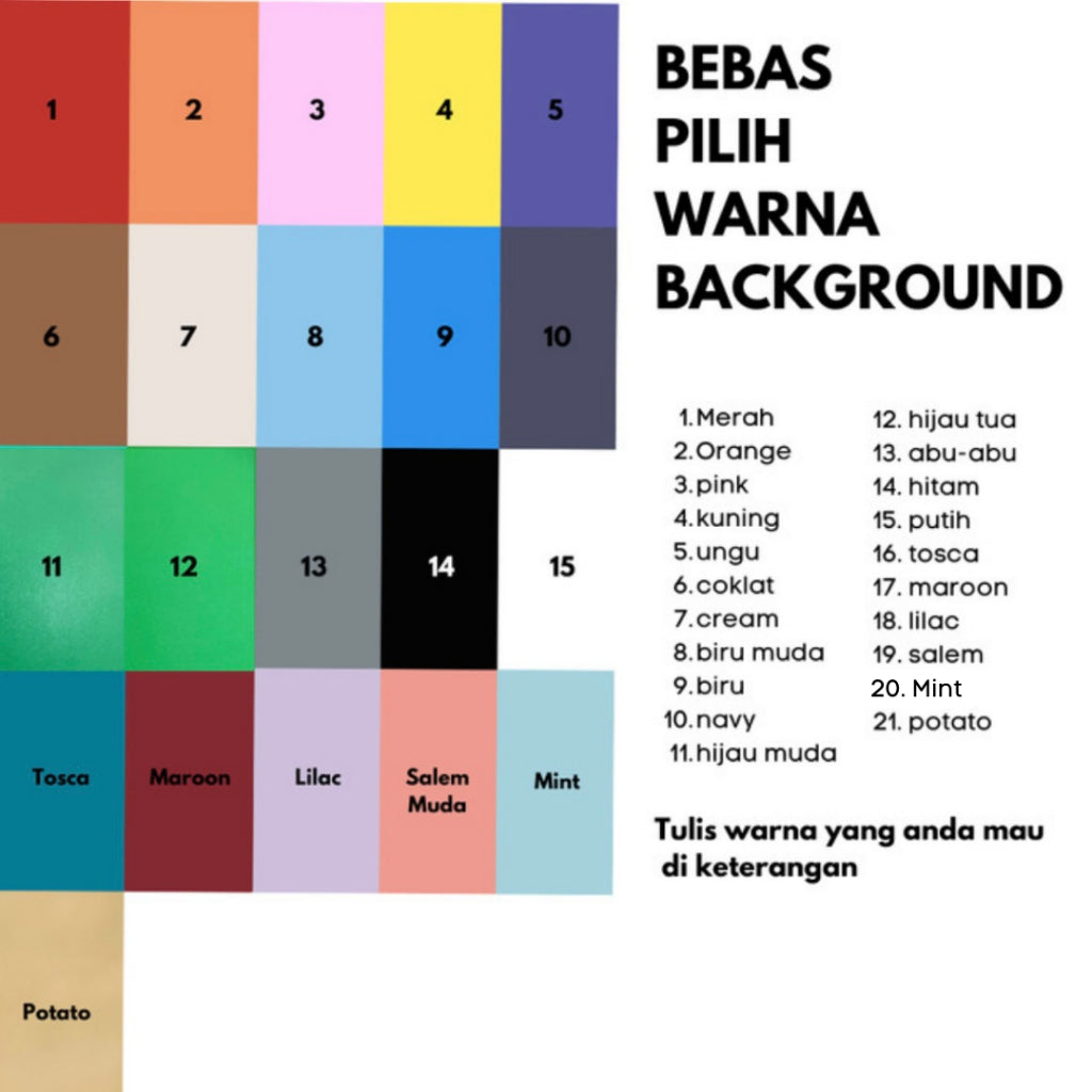 Impodio Background foto warna polos terbaik Ukuran 70 x 100 cm