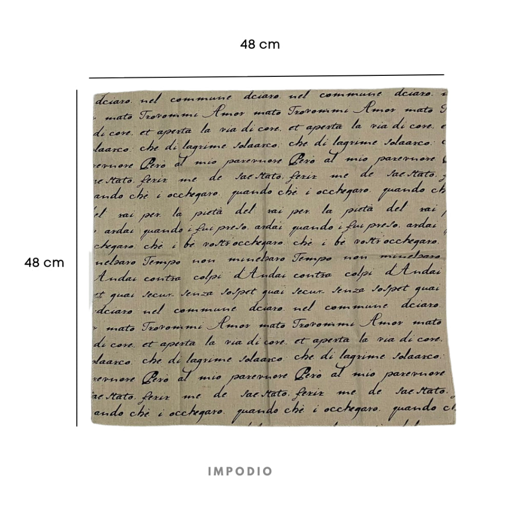 IMPODIO Napkin Canvas motif koran kain props foto food styling - lifestyle