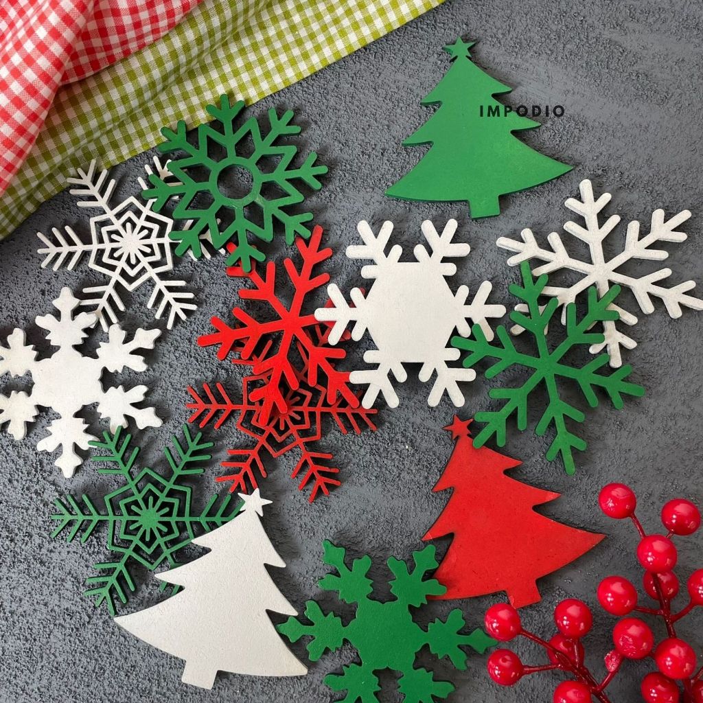 IMPODIO Ornamen natal Chrismas photo props