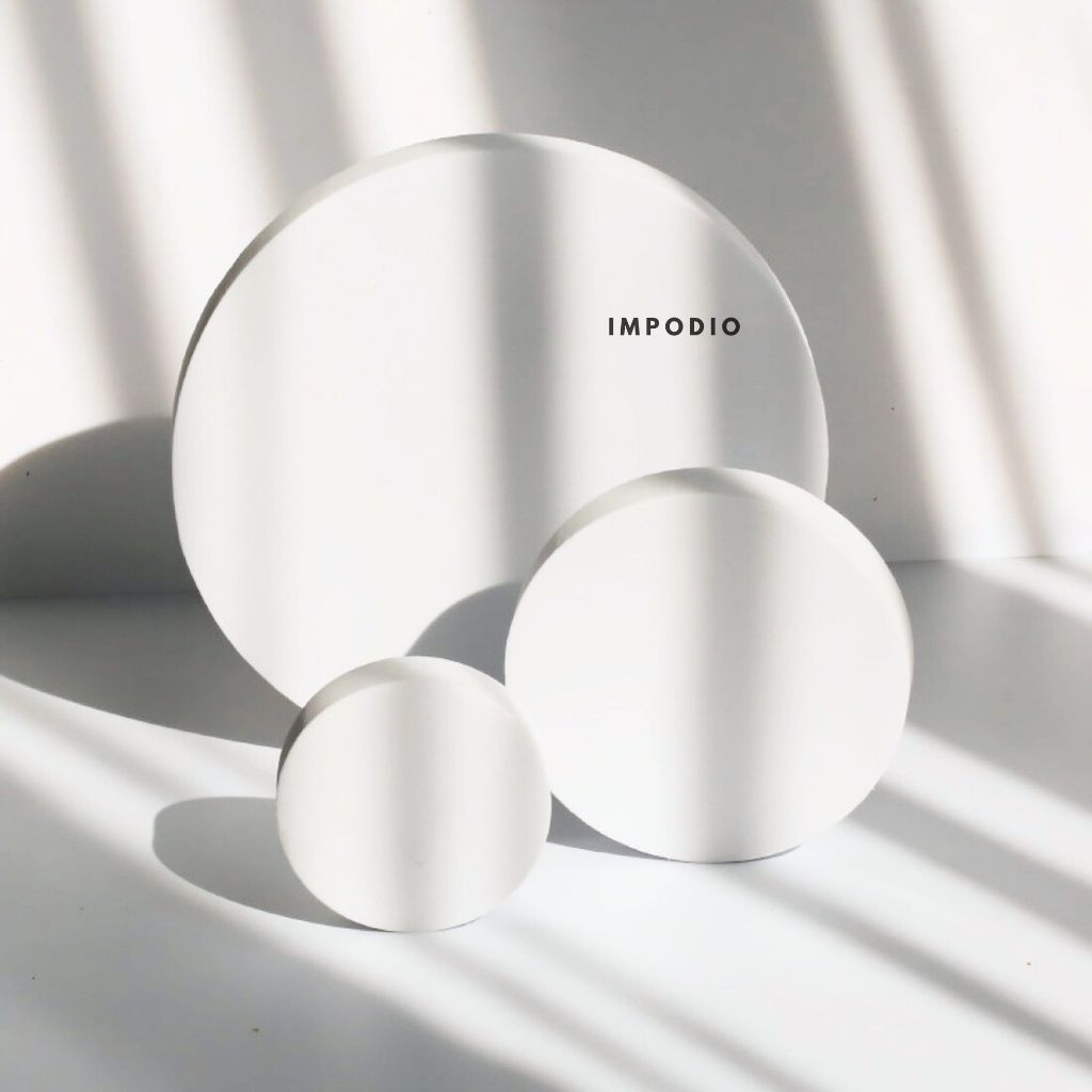 IMPODIO Set 3pcs Round Geometry Photo Props - podium leveling