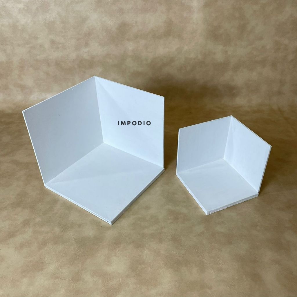 IMPODIO Display Kotak Kayu 3 sisi - props foto produk