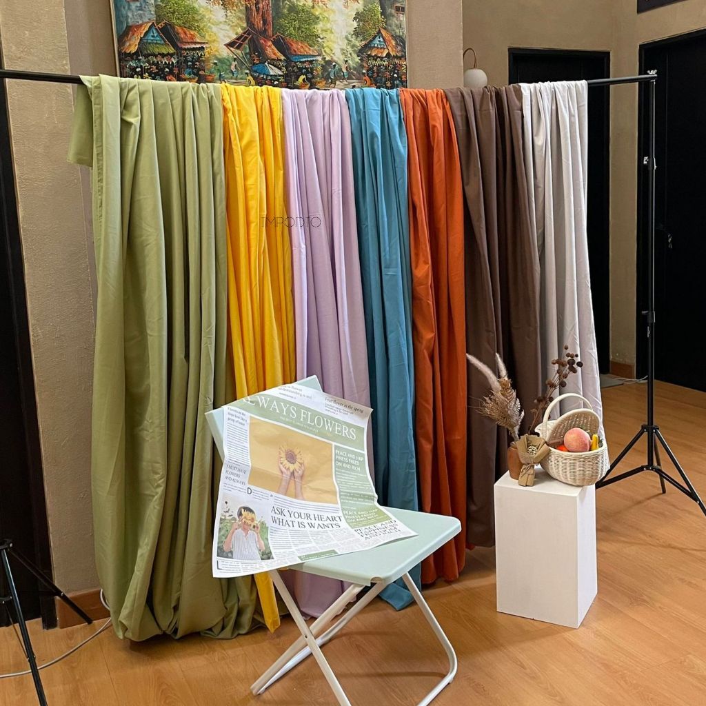 IMPODIO Kain background foto semua warna lengkap backdrop studio