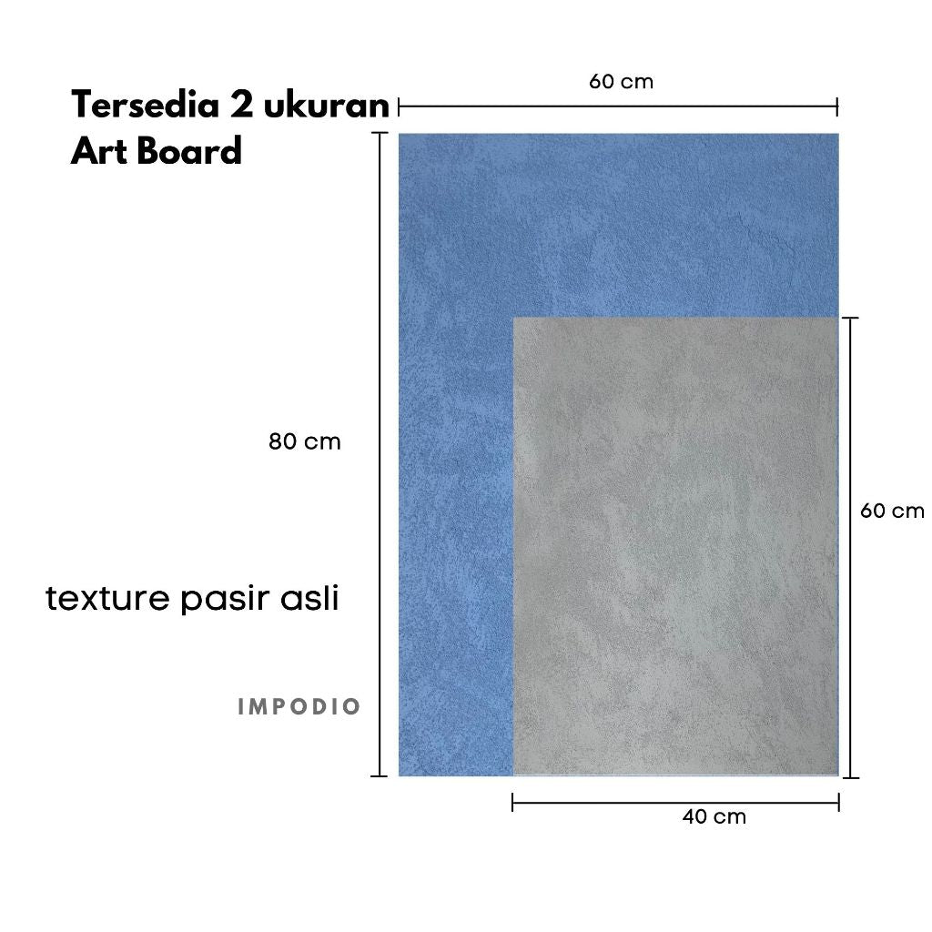 IMPODIO ArtBoard Alasfoto textured handmade - Tersedia 2 ukuran