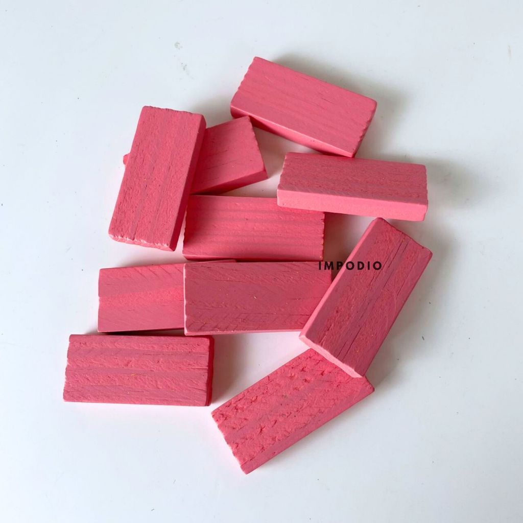 Balok kayu mini warna warni ukuran 44mm x 19mm - props decoration