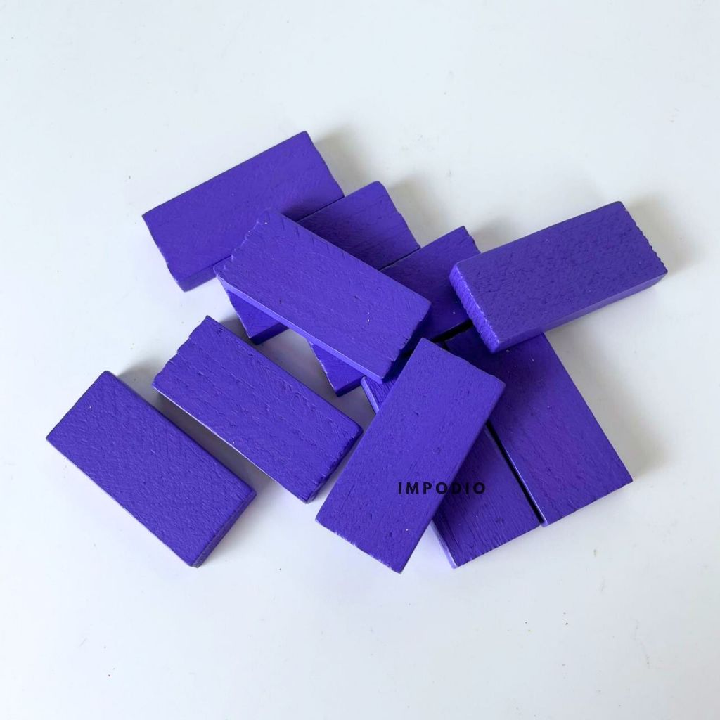 Balok kayu mini warna warni ukuran 44mm x 19mm - props decoration