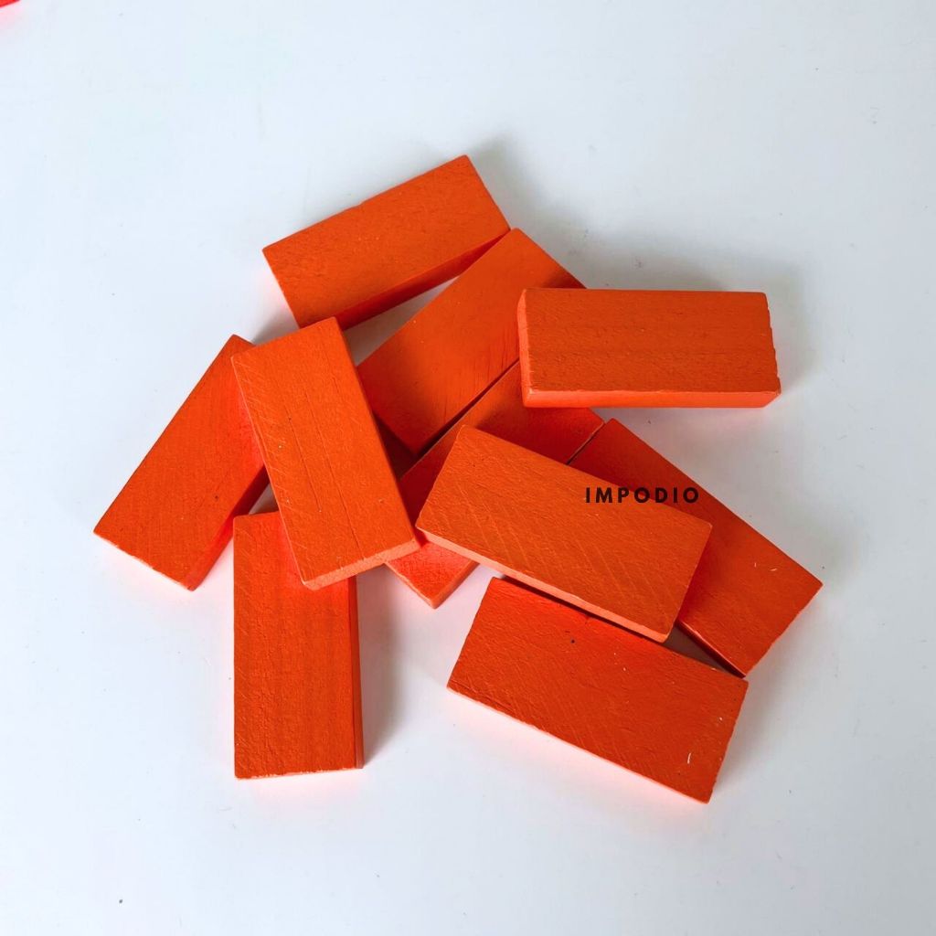 Balok kayu mini warna warni ukuran 44mm x 19mm - props decoration