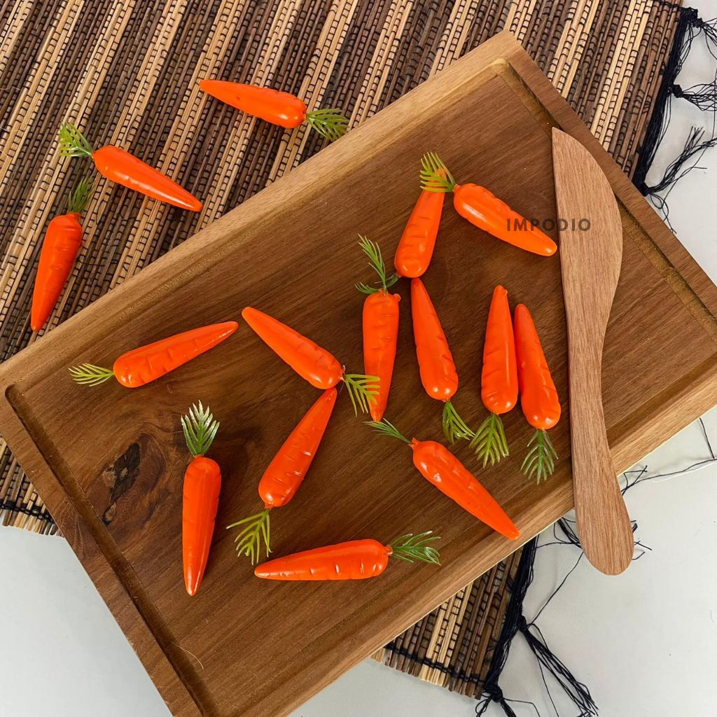 IMPODIO Mini Wortel Imitasi untuk Properti foto produk / wortel palsu