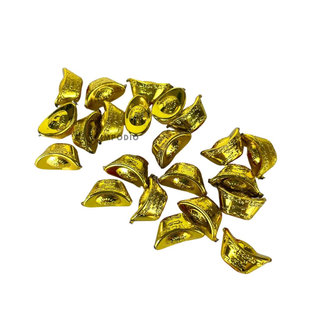 IMPODIO Hiasan Imlek Uang Kuno China Emas - Uang Koin Yuanbao Dekorasi Foto