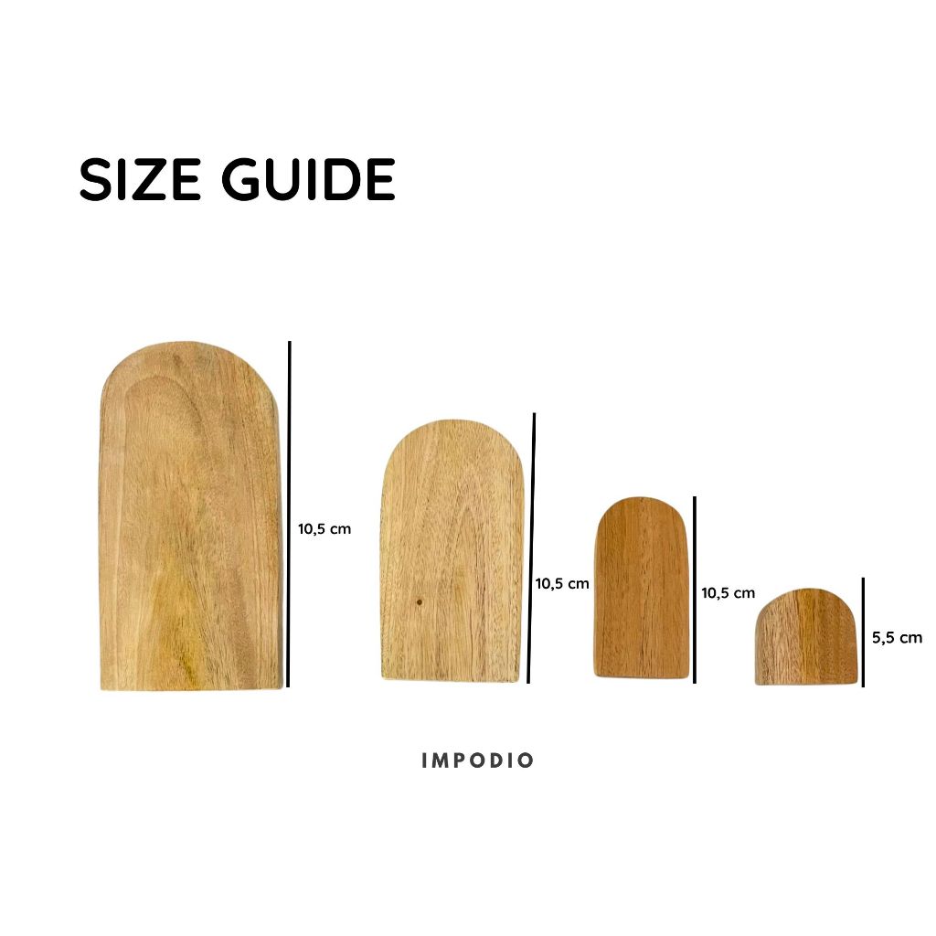 IMPODIO Arch Kayu solid Aesthetic 2 ukuran - Wooden Props Foto