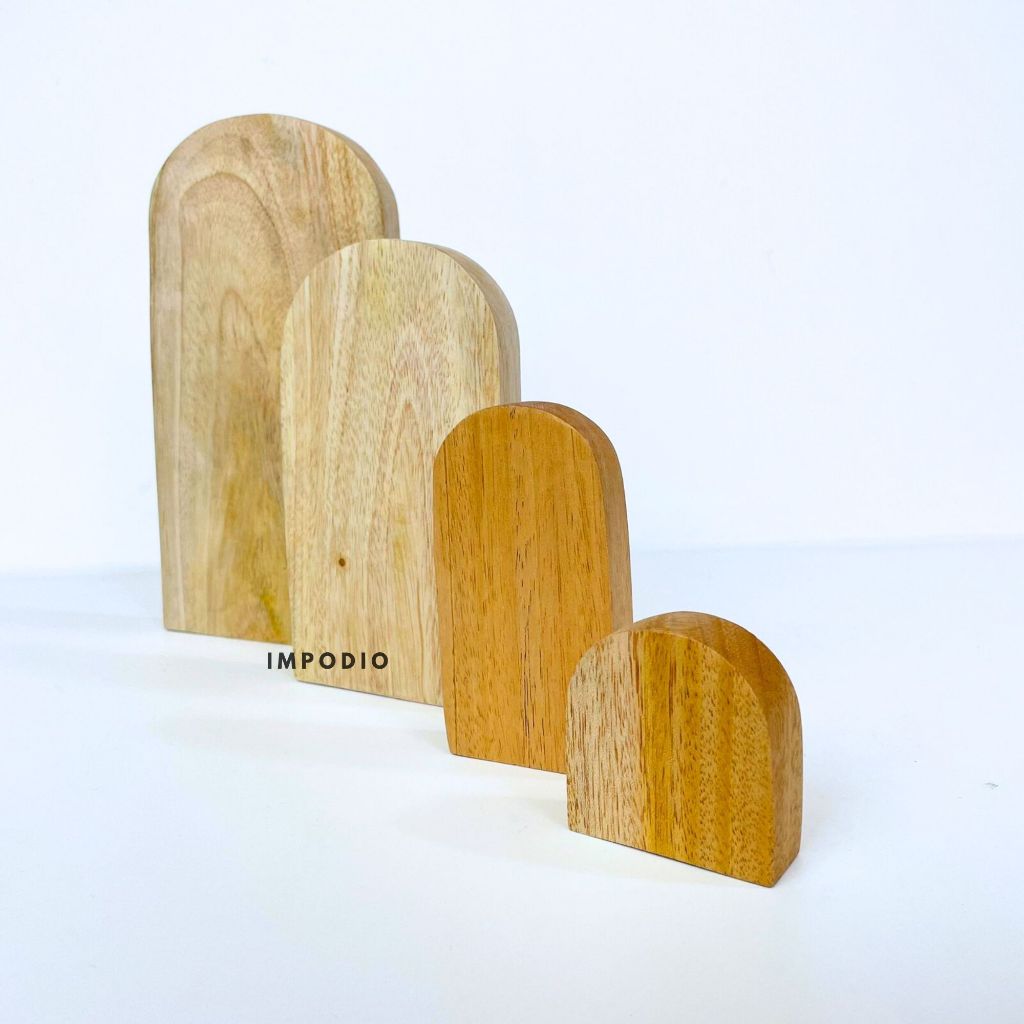 IMPODIO Arch Kayu solid Aesthetic 2 ukuran - Wooden Props Foto
