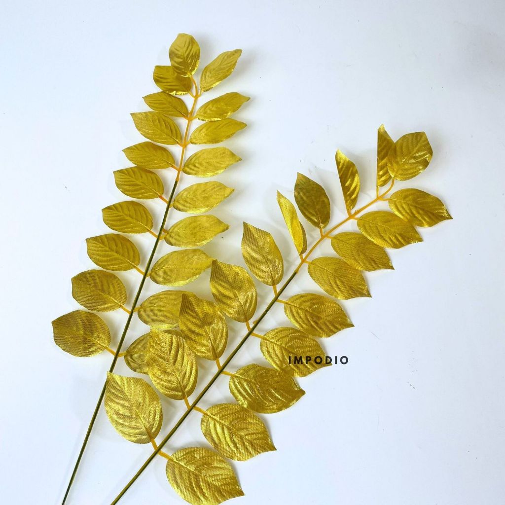 IMPODIO Daun Mawar Panjang Artificial Palsu - Dekorasi Props Foto Produk