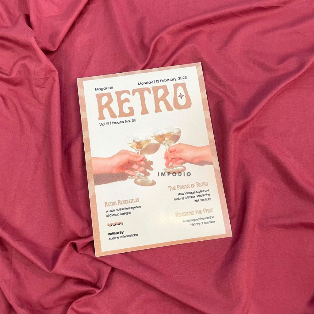 IMPODIO Cover Majalah Satuan Props Fotografi - Cover Magazine Random Aesthetic Dekorasi Foto